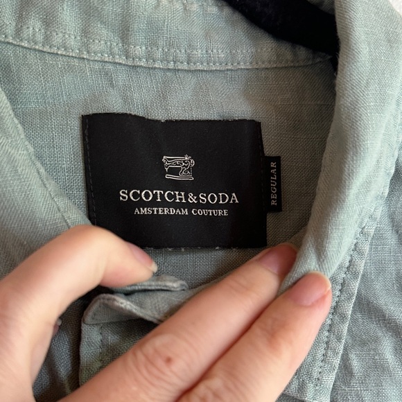 Scotch & Soda Light Green Button-Up Shirt - Picture 2 of 5